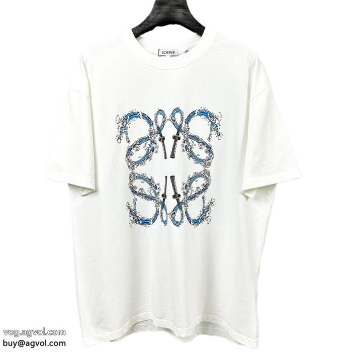 クラシカルな雰囲気大人気商品半袖Tシャツ激安 ブランド 通販ロエベ_0_2
