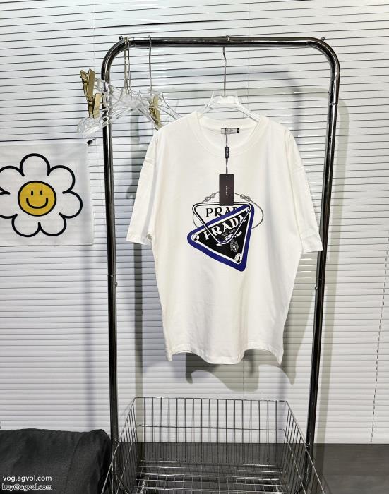 韓国ファッション夏らしい品格が漂う半袖Tシャツコピー 通販PRADA_0_0