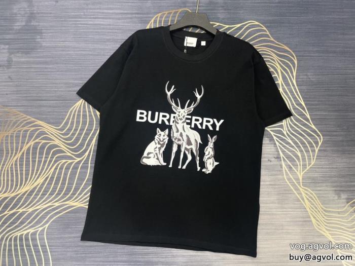 ブランド コピー 安心夏のフレッシュな気分に旬デザインバーバリー半袖Tシャツ_0_0