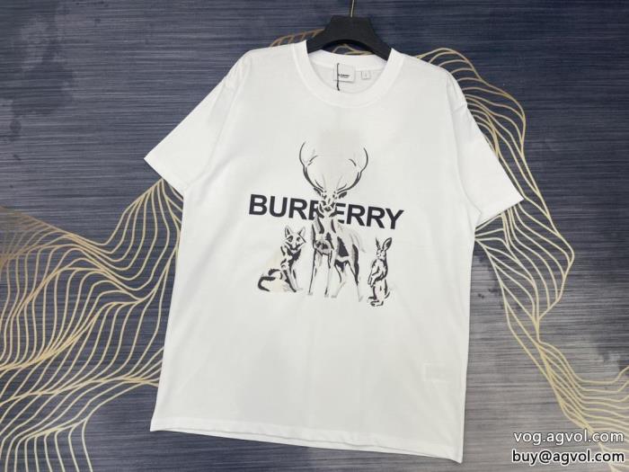 ブランド コピー 安心夏のフレッシュな気分に旬デザインバーバリー半袖Tシャツ_0_1