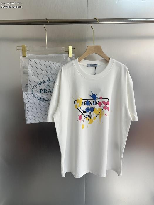 プラダスーパー コピー 品今シーズン新作きれいめな印象で着こなし半袖Tシャツ_0_1