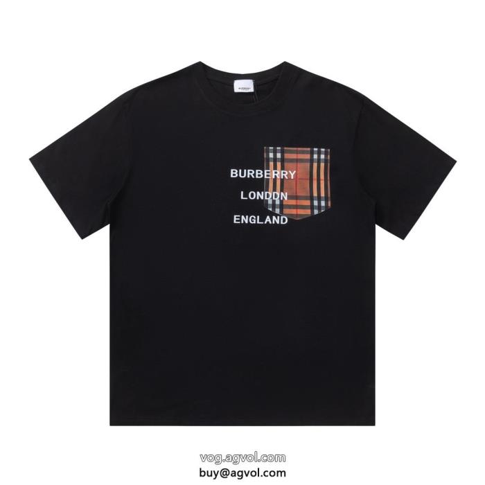 ブランド コピー 安心爽やかな色合い夏の涼しい人気新作バーバリー半袖Tシャツ_0_1