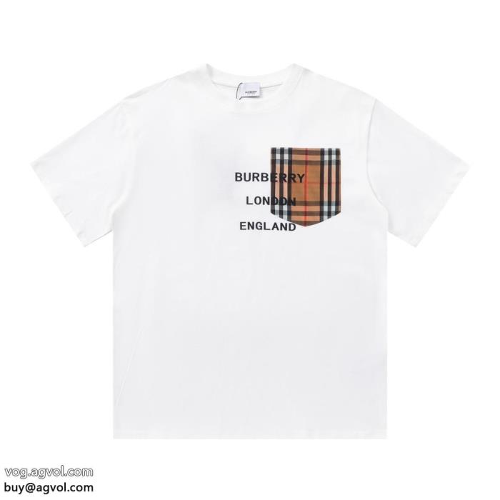 ブランド コピー 安心爽やかな色合い夏の涼しい人気新作バーバリー半袖Tシャツ_0_0