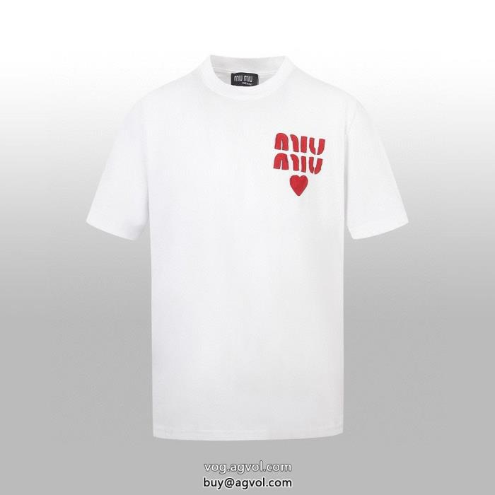 偽 ブランド 通販定番人気商品自分へのご褒美MIUMIU半袖Tシャツ_0_0
