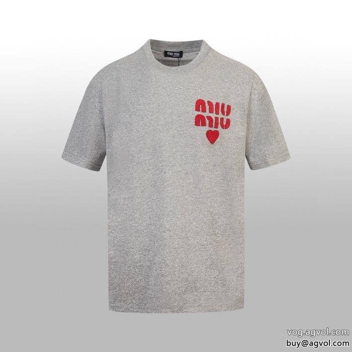 偽 ブランド 通販定番人気商品自分へのご褒美MIUMIU半袖Tシャツ_0_2