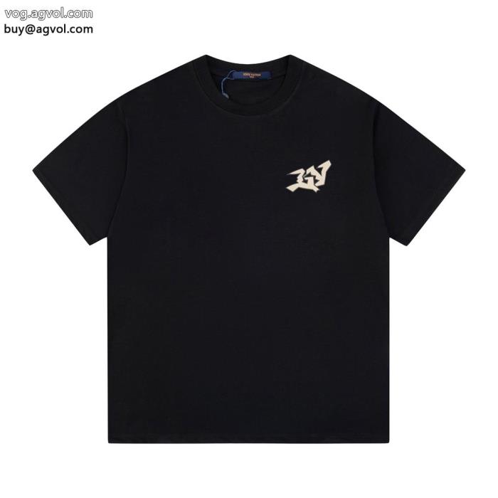 最新で完売確実今年風LOUIS VUITTONブランド フェイク半袖Tシャツ_0_2