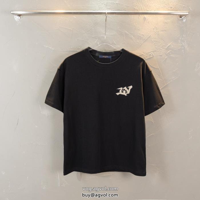 最新で完売確実今年風LOUIS VUITTONブランド フェイク半袖Tシャツ_0_4
