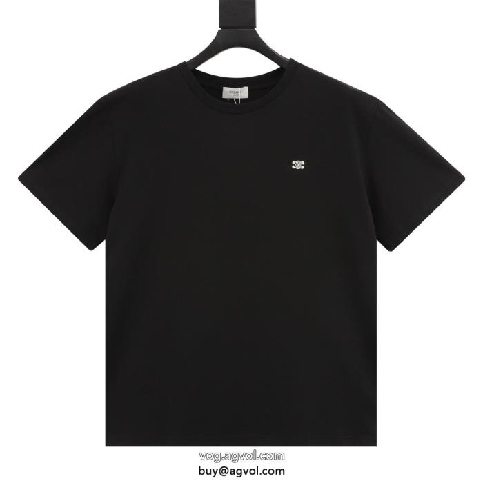 ブランド 偽物 通販清涼感とカジュアルスタイル完売目前セリーヌ半袖Tシャツ_0_1