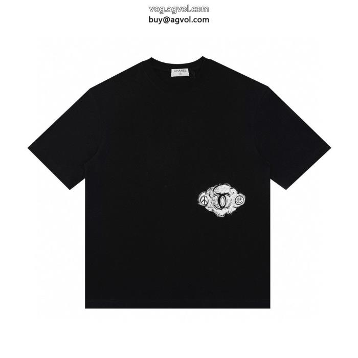 CHカジュアルさセレブや芸能人からも愛用ブランド コピー 販売半袖Tシャツ_0_0