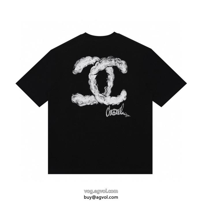 CHカジュアルさセレブや芸能人からも愛用ブランド コピー 販売半袖Tシャツ_0_1