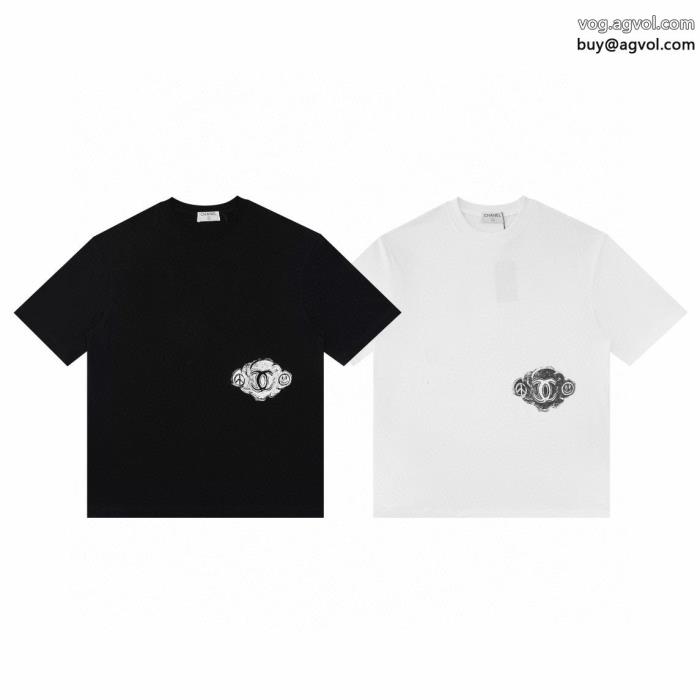 CHカジュアルさセレブや芸能人からも愛用ブランド コピー 販売半袖Tシャツ_0_2