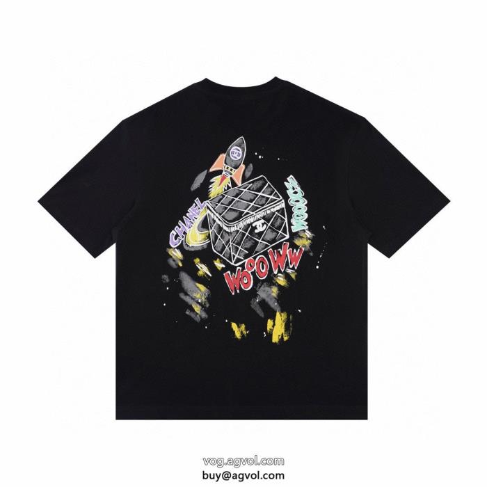 偽物 通販 CH半袖Tシャツ新作愛用セレブ多数夏の大人カジュアルスタイル_0_2