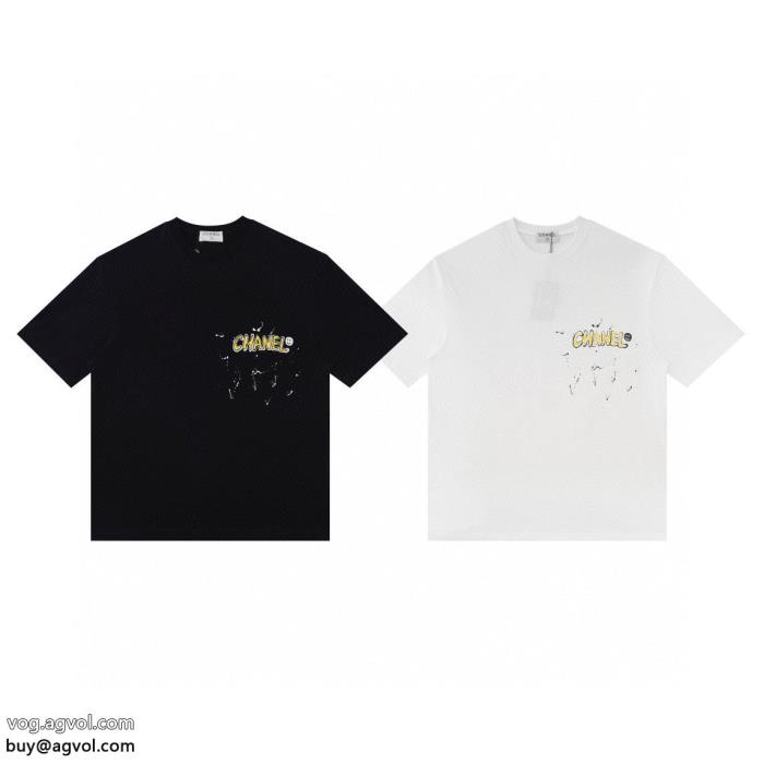 偽物 通販 CH半袖Tシャツ新作愛用セレブ多数夏の大人カジュアルスタイル_0_4