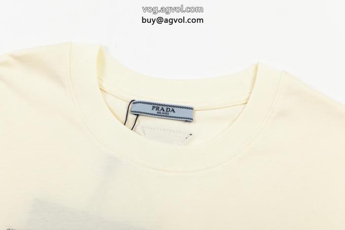 ブランド コピー 品23SS海外直営お洒落さんの愛用率が高い半袖TシャツPRADA_0_1