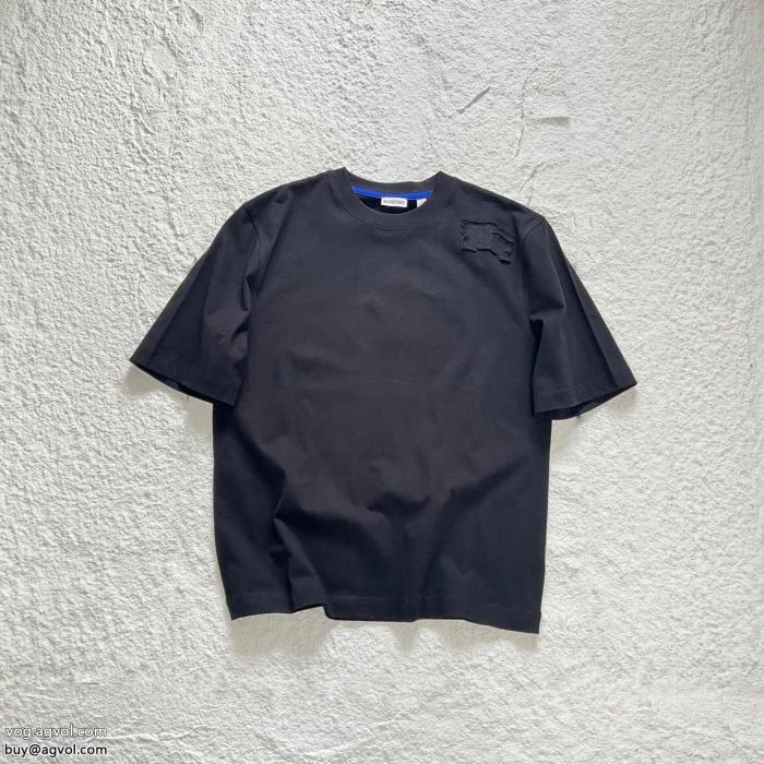 BURBERRY先行入手清潔感のある肌見せブランド コピー s 級半袖Tシャツ_0_1
