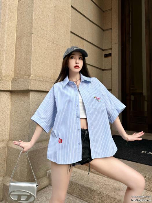 コピー ブランド 販売ALEXANDER WANGラグジュアリーな雰囲気先行入手半袖シャツ_0_4