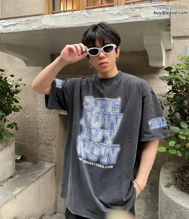 半袖Tシャツ販売店舗限定モデルシンプル使えるブランド 激安 balenciaga_0_1
