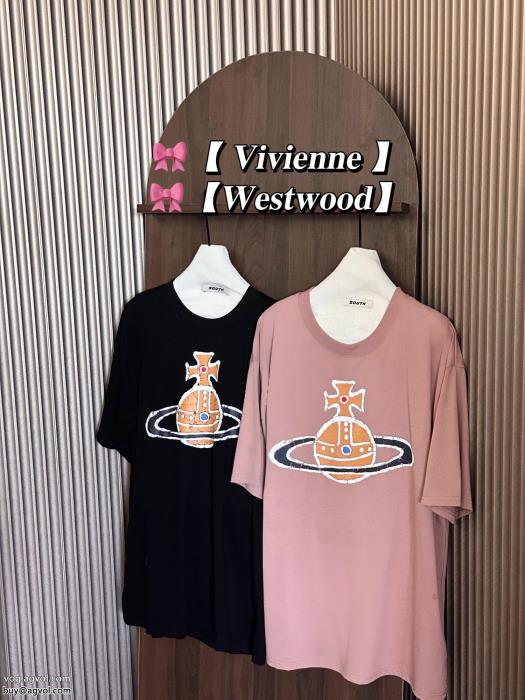 人気急上昇肌触りの良いサラりとコピー 通販ヴィヴィアン ウエストウッド半袖Tシャツ_0_1