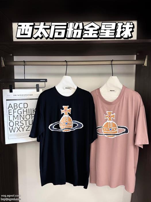人気急上昇肌触りの良いサラりとコピー 通販ヴィヴィアン ウエストウッド半袖Tシャツ_0_2