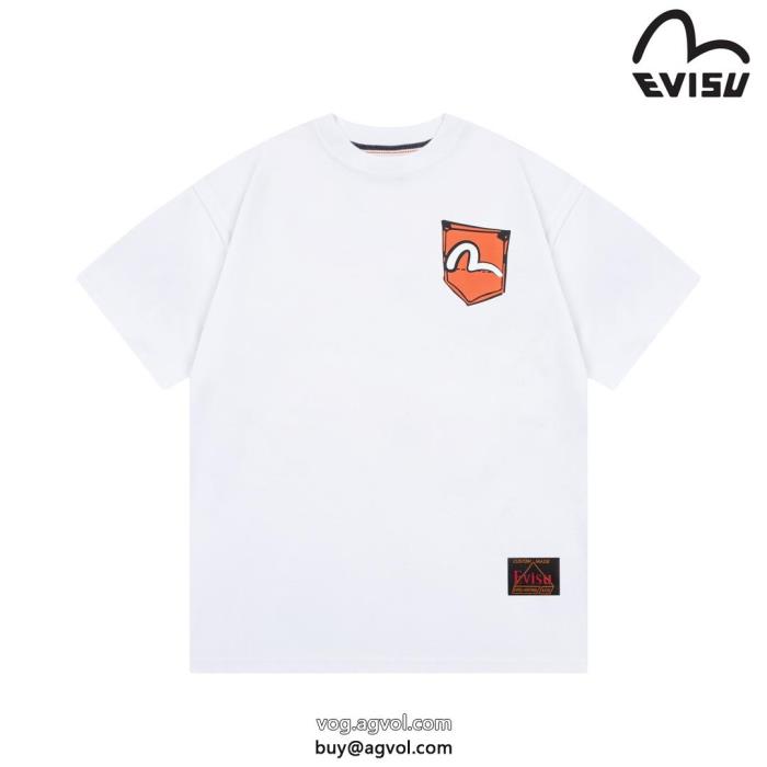 視線を集めて必需品偽 ブランド 半袖TシャツEVISU_0_2