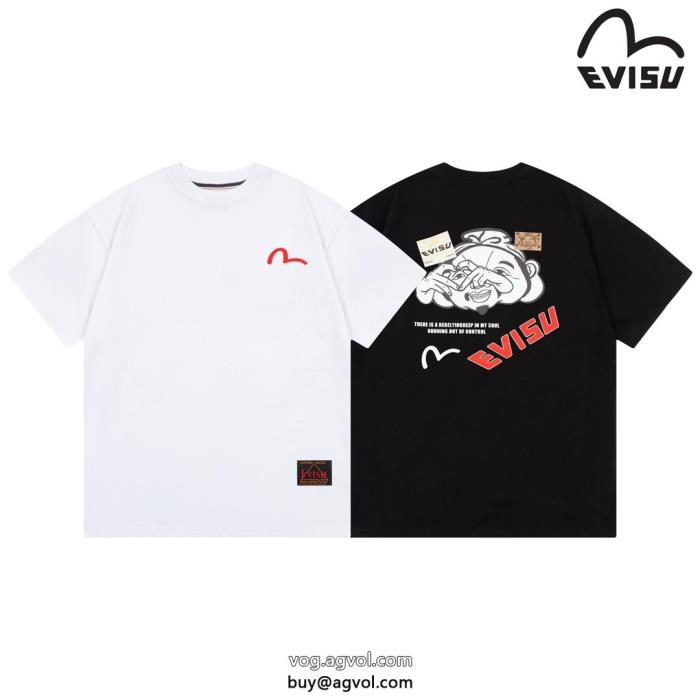 EVISUスーパー コピー 品最新とても可愛い愛用者が続出中半袖Tシャツ_0_0