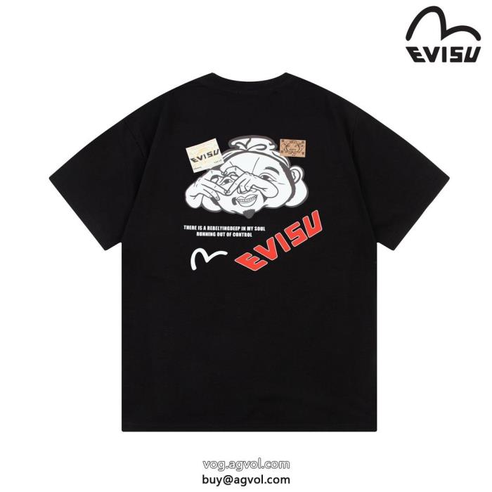 EVISUスーパー コピー 品最新とても可愛い愛用者が続出中半袖Tシャツ_0_2
