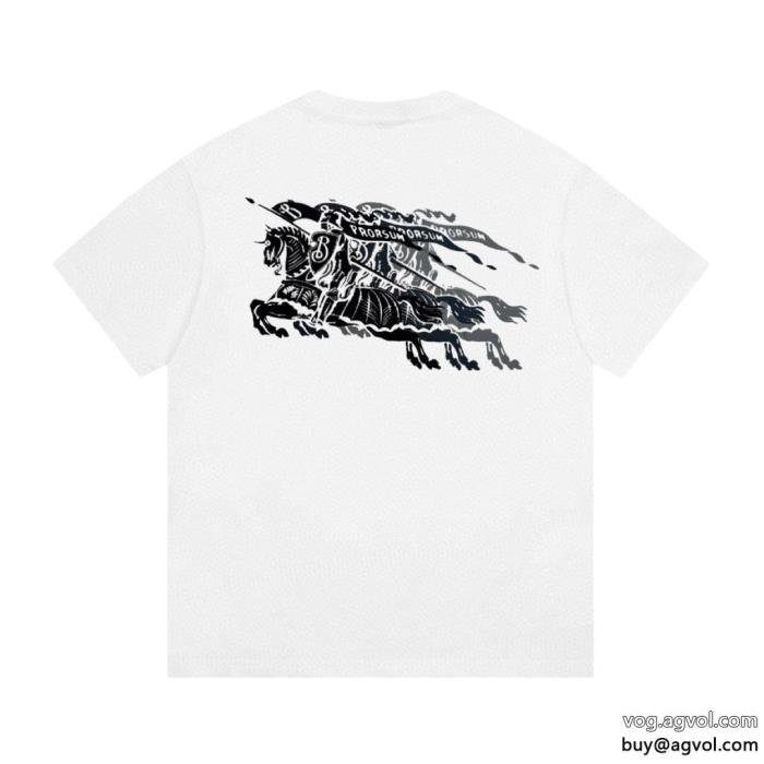 BURBERRYブランド スーパー コピー清涼感あるカジュアル新作大人気半袖Tシャツ_0_2