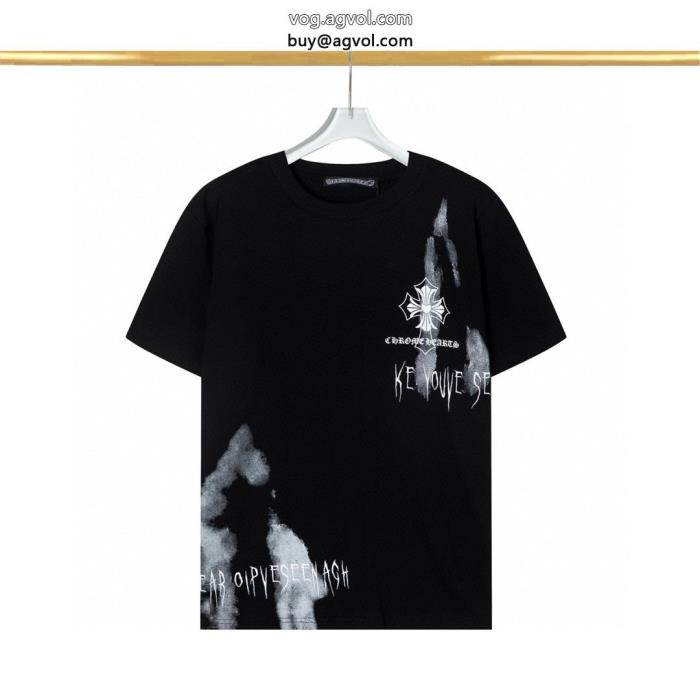 半袖TシャツCHROME HEARTS即発送最新作2024 清涼感ブランド レプリカ_0_3