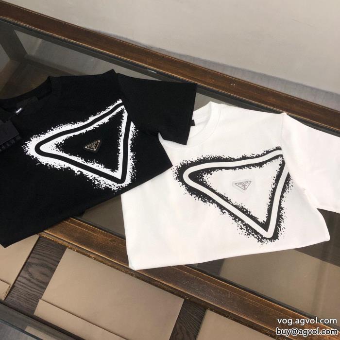 速達便発送韓国ファッションPRADA半袖Tシャツスーパー コピー ブランド_0_3