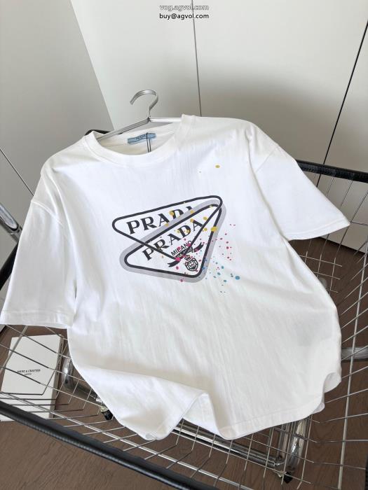 激安 通販 専門半袖TシャツSS23残り僅この夏絶対欲しいPRADA_0_3