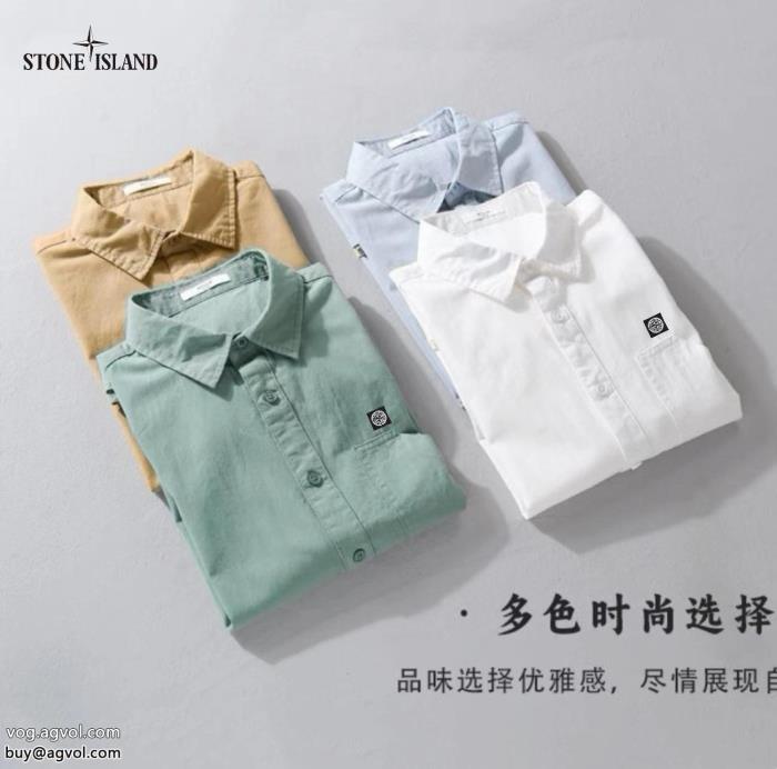 通販 ブランドStone Island半袖シャツ清潔感溢れる大人の余裕が漂う_0_0