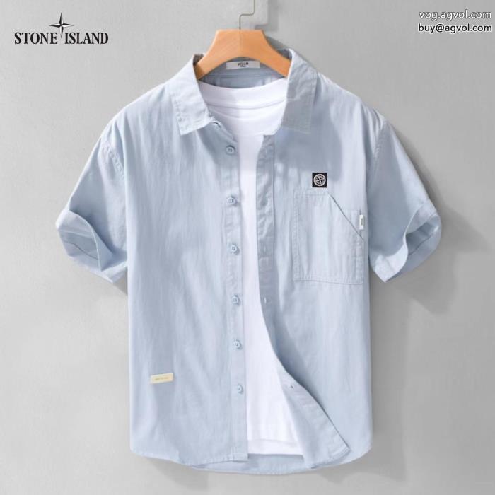 通販 ブランドStone Island半袖シャツ清潔感溢れる大人の余裕が漂う_0_1