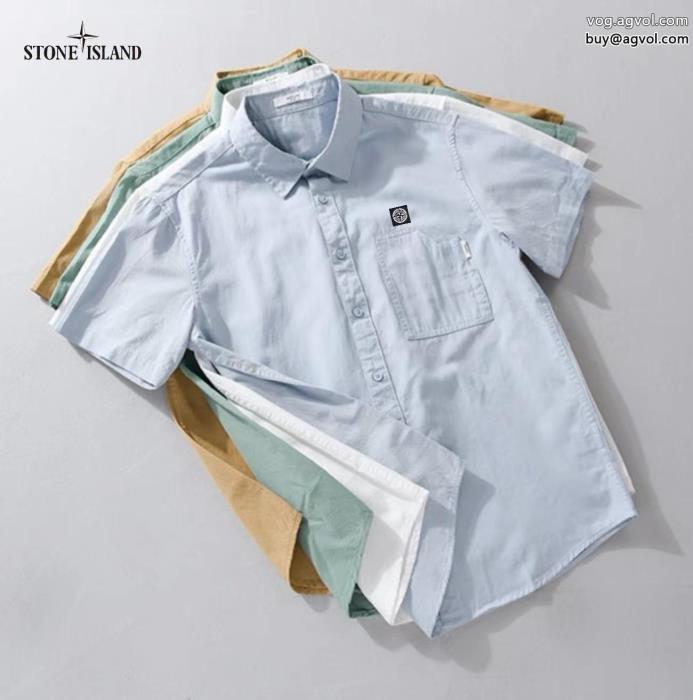 通販 ブランドStone Island半袖シャツ清潔感溢れる大人の余裕が漂う_0_2