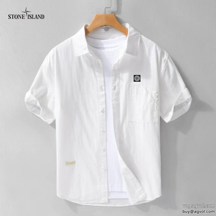 通販 ブランドStone Island半袖シャツ清潔感溢れる大人の余裕が漂う_0_4