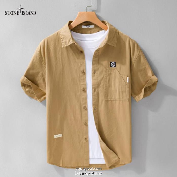 通販 ブランドStone Island半袖シャツ清潔感溢れる大人の余裕が漂う_0_5