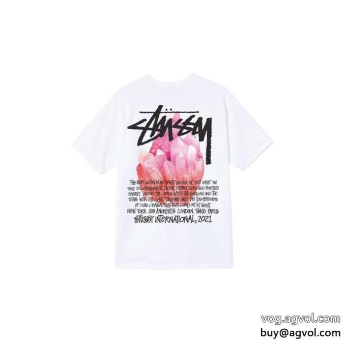 清潔感で洗練されロゴがかっこいい半袖Tシャツコピー 品 販売STUSSY_0_4