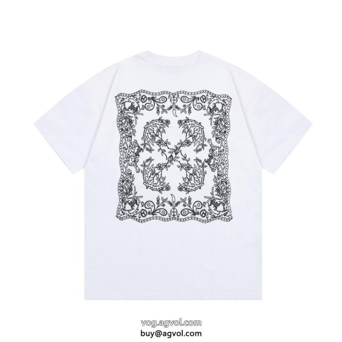 Off-Whiteブランド 通販 激安即完売春先や夏にぴったりの新作半袖Tシャツ_0_3