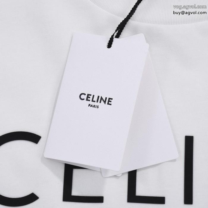 偽 ブランド 韓国ファッション上品さ漂うセリーヌ半袖Tシャツ_0_0