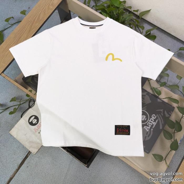 EVISU偽物 ブランド期間限定セール風合いが魅力半袖Tシャツ_0_0