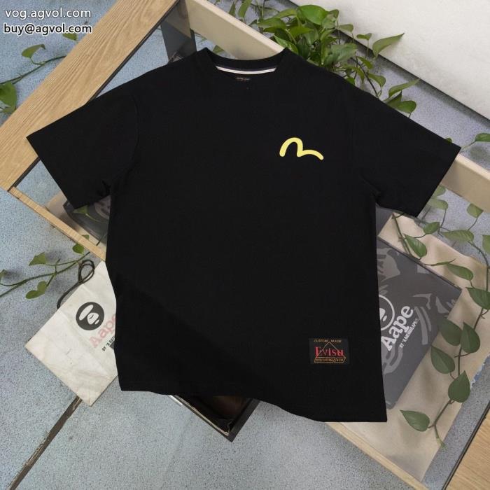 EVISU偽物 ブランド期間限定セール風合いが魅力半袖Tシャツ_0_2