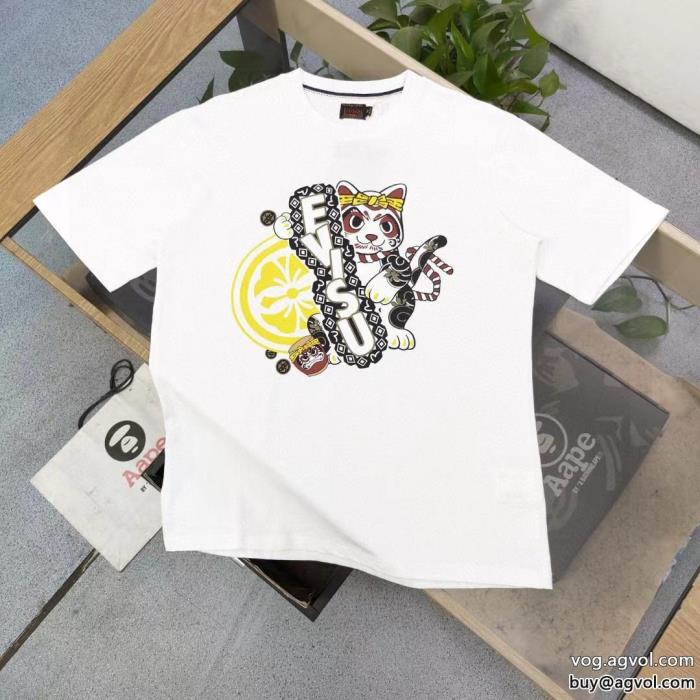 ブランド コピー ショップ半袖TシャツEVISU意外と相性がいい高級感のあるデザイン_0_3