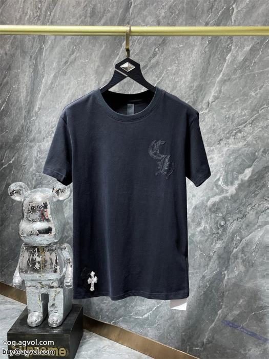 クロムハーツ半袖Tシャツ夏らしい品格が漂うジュアル感強めの着偽 ブランド 通販_0_0