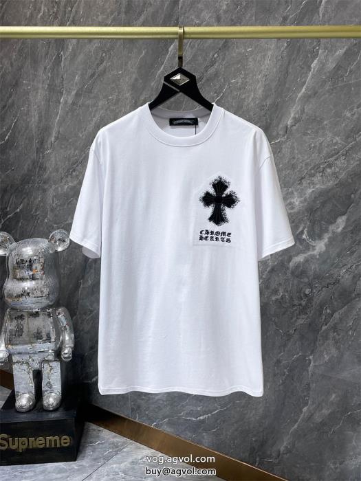 海外限定モデル 新作先行入手CHROME HEARTS半袖Tシャツコピー 商品 販売_0_0