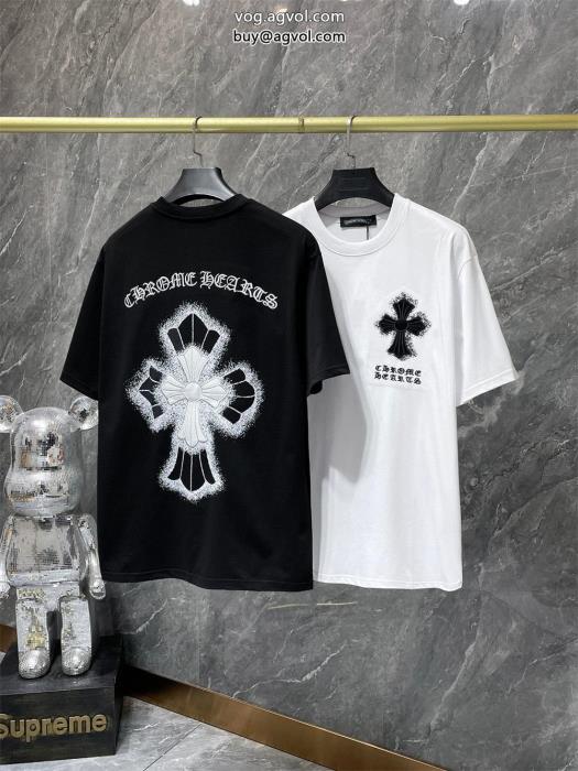 海外限定モデル 新作先行入手CHROME HEARTS半袖Tシャツコピー 商品 販売_0_1