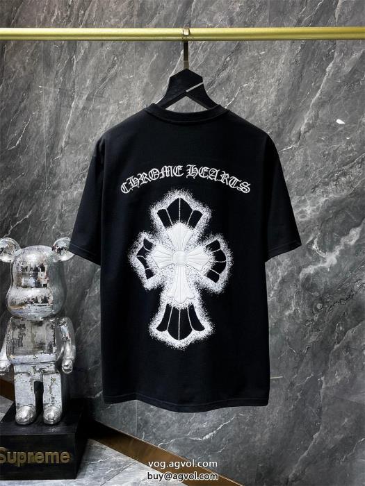海外限定モデル 新作先行入手CHROME HEARTS半袖Tシャツコピー 商品 販売_0_4