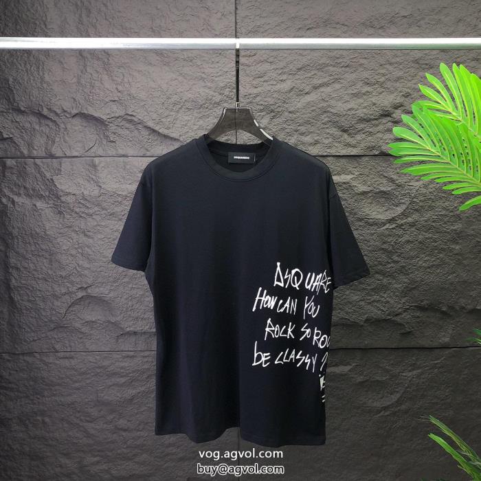 在庫セール夏限定DSQUARED2半袖Tシャツブランド フェイク_0_2