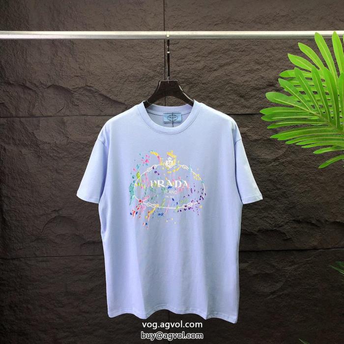 上質感快適な着心地半袖TシャツPRADAコピー 品 ブランド_0_0