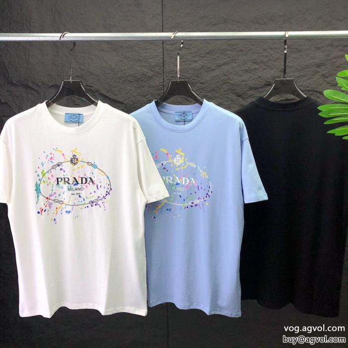 上質感快適な着心地半袖TシャツPRADAコピー 品 ブランド_0_2