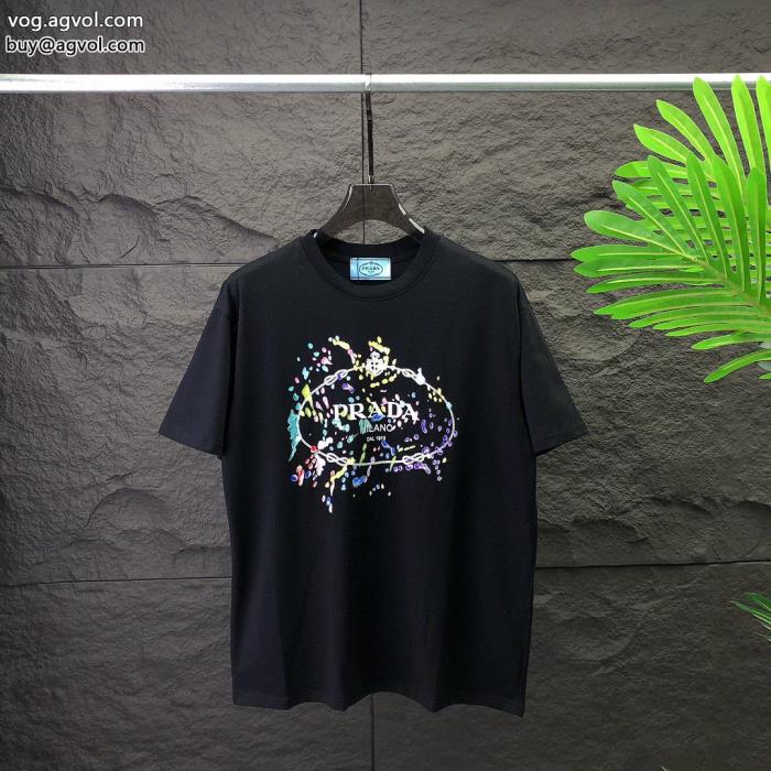 上質感快適な着心地半袖TシャツPRADAコピー 品 ブランド_0_4
