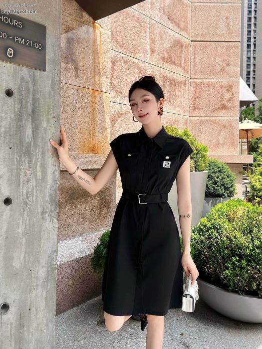 激安 通販 ブランドワンピース派手すぎず2022-23AW☆韓国の人気FENDI_0_6